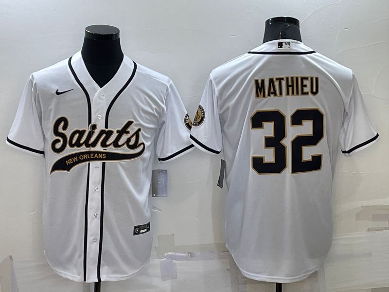 Men New Orleans Saints #32 Mathieu White 2022 Nike Co branded NFL Jersey